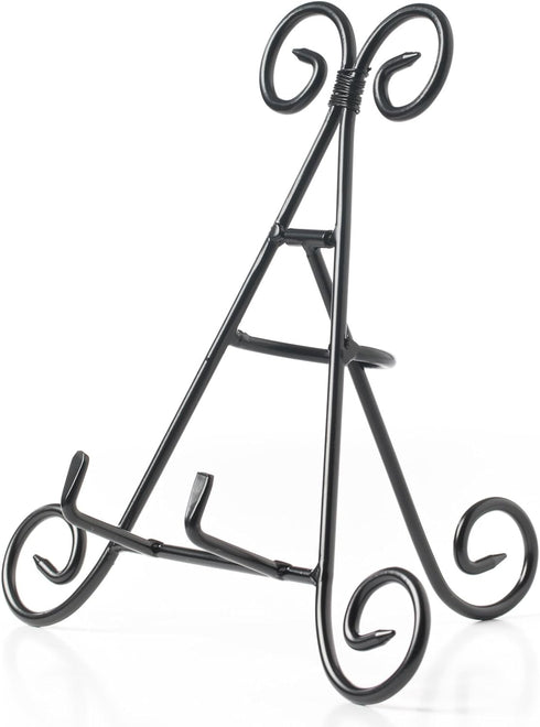 HUJI Sturdy Iron Display Stand Holder for Home Kitchen Decoration Platters, Pictures, Frames and Books. (1, 9")...