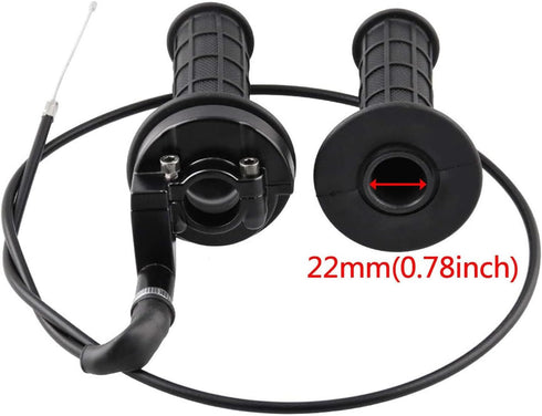 Handle Grip Twist Throttle Cable 7/8" 22mm for ATV/ATC Dirt Bike Mini Bike 50cc 125cc 150cc 250cc 125cc 140cc 4-Stroke Pocket Bike...