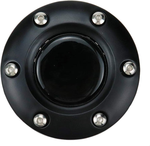Universal Fit Black Plastic Cover 6-Bolts Steering Wheel Horn Button for Auto Car, 85mm Diameter...