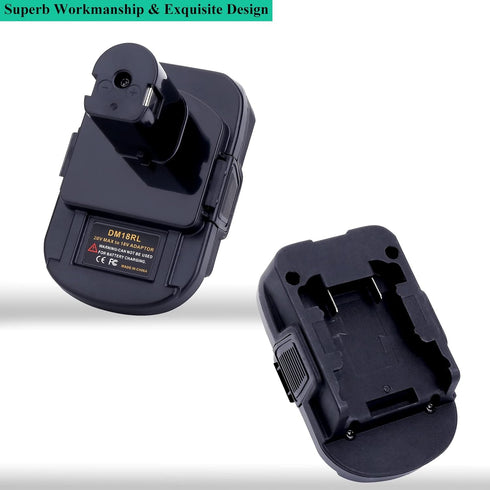 Lasica Adapter Compatible with DeWalt 20V Battery & Compatible with Milwaukee M18 Battery to Replacement for Ryobi 18-Volt ONE+ Cordless Tool Batt...