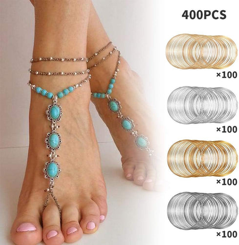Huwujiu 400 Loops Jewelry Wire Memory Beading Wire Memory Steel Wire Cuff Bangle Bracelet for Art Creation Bracelet Necklace Jewelry Making Dolls ...
