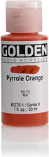 Golden Fluid Acrylics - Pyrrole Orange - 1 oz Bottle......