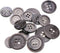 22 Pieces Genuine Gray Mother of Pearl Blazer Buttons Suit Buttons Set 20mm 15mm Natural Gray MOP Shell Buttons Bulk for Men (Gray MOP) Leekayer...