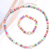 ARATLENCH Heishi Surfer Necklaces Bracelets –Colorful Vinyl Disc Beads Love Necklace Boho Rainbow Stack Stretch Friendship Bracelet Necklaces Set ...