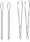 4 Pcs DIY Rope Threader Clip Drawstring Threader Tool Sewing Tool for Elastic Metal Easy Pull Drawstring Threader with Tweezer Sewing Tweezer Tool...