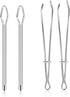 4 Pcs DIY Rope Threader Clip Drawstring Threader Tool Sewing Tool for Elastic Metal Easy Pull Drawstring Threader with Tweezer Sewing Tweezer Tool...