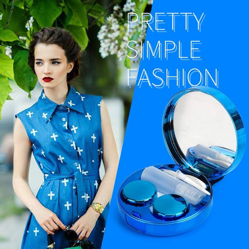 Contact Lens Case, Bling Constellations Contact Cases with Tweezers Remover Tool Mirror Solution Bottle Portable Contact Lenses Storage Container ...