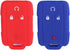 2Pcs XUHANG Sillicone Key fob Skin Key Cover Remote Case Protector Shell for Chevrolet Silverado Colorado GMC Sierra Yukon Cadillac Smart Remote r...