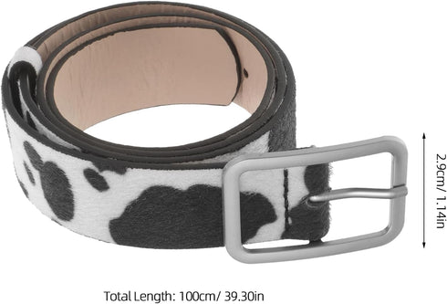 KESYOO Cow Print Leather Dress Belt, Adjustable Waist Belt for Women, PU Material, One Size Fits Most, Body Shaper, Chinese New Year Party Favor...