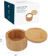 KITCHENDAO Bamboo Salt Cellar Bowl Box?Elegant Kitchen Salt Container Holder with Swivel Magnetic Lid to Store Pepper Spice Bath Salt Sea Salt Her...