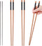 3 Pairs Extra Long Cooking Chopsticks - 15.3 Inch Stainless Steel and 16.5 Inch Wooden Kitchen Chopsticks for Hot Pot, Frying, Noodle, and Cooking...