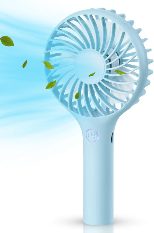 RJVW Portable Handheld Fan, 3 Speeds Mini Portable Fan, Rechargeable Powerful Hand Fan, Battery Powered Small Personal Lash Fan for Travel Concert...