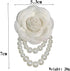 Vintage Wool Camellia Flower Pearl Tassel Brooches Pin Bracelet,Hairpin Headpieces Brooch Shawl Pins Wedding Party Gift Dainty Elegant Lapel Pins ...