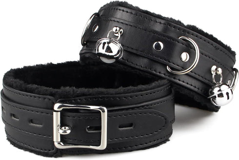 PU leather choker Necklace for women with lock Adjustable Collar size...