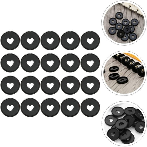 Operitacx Binder Ring 25pcs Loose Leaf Binder Discs Discbound Expansion Discs Heart Binder Rings for for Extra Pages Notes Artwork Notebooks and P...