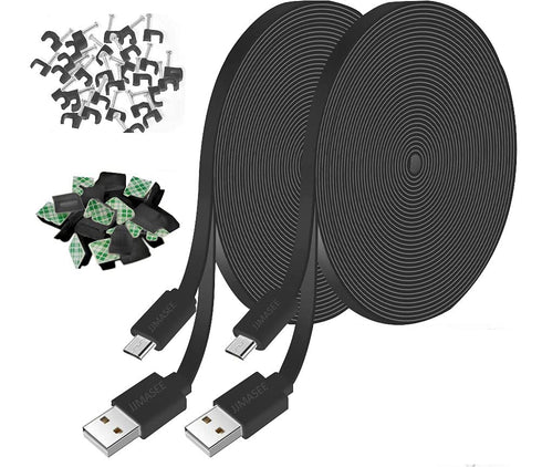 2Pack 20FT Power Extension Cable for Wyze Cam V3/V4/OG/V3 Pro,Blink,Arlo Essential,Eufy,SimpliSafe,Blink Mini Pan(Not for Wyze Pan v3), Charging P...