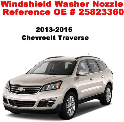 ZHParty 2 Pcs Front Windshield Washer Nozzle Wiper Spray Jet Kit fit for GMC Acadia 07-15, Chevroelt Traverse 09-17, Buick Enclave 07-11, Saturn O...