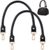 PH PandaHall 2pcs Black Leather Purse Handle 15.7" Purses Straps Bag Replacement Strap Round Handbag Shoulder Bag Strap with Golden Swivel Buckles...