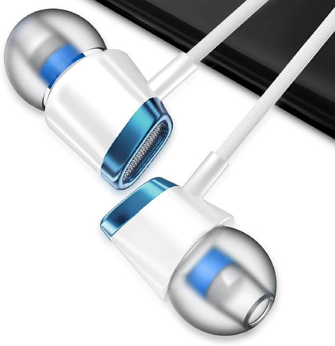 YNR 3 Pairs Wired Earbuds with Microphone & Volume Control, in Ear Earphones, Noise Islating High Definition, for 3.5mm Jack iPhone iPad iPod Sams...