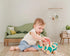 Hape Wooden Walk-A-Long Kitten Pull Toy| Roll & Rattle Push Pull Toy for Toddler| Montessori Toys for Walking Toddlers, Green...