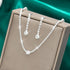 Unicra Silver Bridal Wedding Jewelry Set Rhinestone Necklace Earrings Sets Crystal Formal Costume Jewelry for Women and Brides...