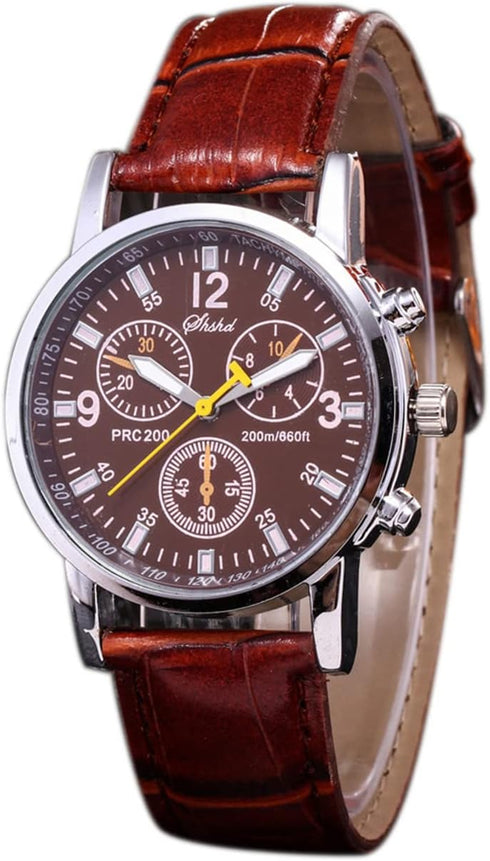 CdyBox Wholesale 4Pack Men Leather Watch Fashion Quartz Wrist Watch Casual Dress Watches...
