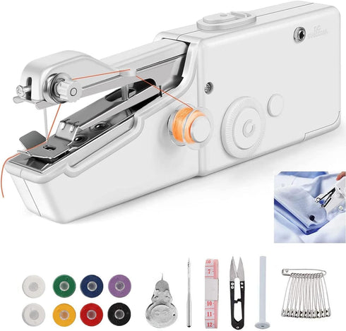 Sewing Machines, Handheld Sewing Machine Mini, Cordless Portable Electric Sewing Machine with Sewing Accessories for Beginners, Suitable for Cloth...