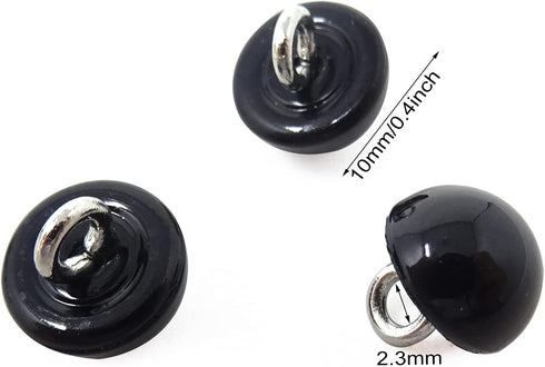 Honbay 20PCS 10mm Dainty Pearl Buttons with Shank Round Buttons Plastic Resin Sewing Buttons Decorative Buttons for Wedding Dress, Skirts, Gloves,...