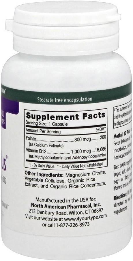 D'Adamo Personalized Nutrition Methyl 12 Plus, 60 Count...