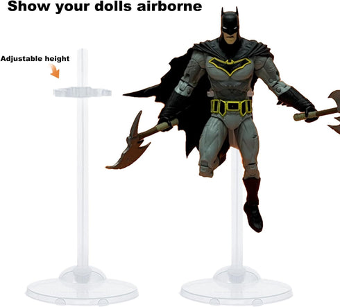 12Pcs Adjustable Doll Stands,Transparent and Lightweight Doll Display Rack Suitable for Different Sizes of Dolls Monsters,Action Figure Stand Doll...