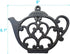 Teapot Cast Iron Trivet for Hot Pots & Kitchen & Dining Table, Gift for Home, Metal Wall Art & Home Decor, 2 or More for Set, Black, 8 by 6.1 Inch...