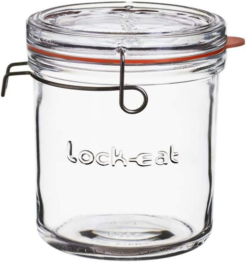 Luigi Bormioli Lock-Eat 25.25 oz XL Food Jar, 1 Piece, Clear...