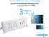 CCCEI Furniture Recessed Power Strip, White Desk Outlet with USB Ports, in Conference Desktop Flush Mount Plug, 6 ft Extension Cord....