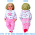 Reborn Baby Doll Clothes 20inch Pink Outfit Accessories Set for 17-22 Inch Reborn Dolls Girls Baby Clothing with Bibbed...