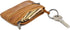 Women Genuine Leather Coin Pouch Zip Mini Purse Wallet Key Chain Double Zipper...