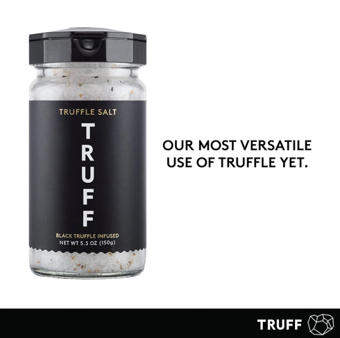 TRUFF Black Truffle Salt, Fine and Coarse Sea Salt, Dried Black Summer Truffles, Specialty Seasoning for A Truly Aromatic Flavor Experience, For t...