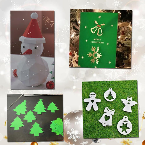 25Pcs Christmas CardStock Thick Paper Colored Scrapbook Paper for DIY Winter Christmas Tree Card Making Party Home Office School Gift Craft Suppli...