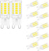 hansang 12 Pack G9 LED Bulb 6000K Cool Daylight for Crystal Chandelier, 4W 40Watt G9 Halogen Equivalent 1.77'' Height Short T4 Light Bulb with G9 ...