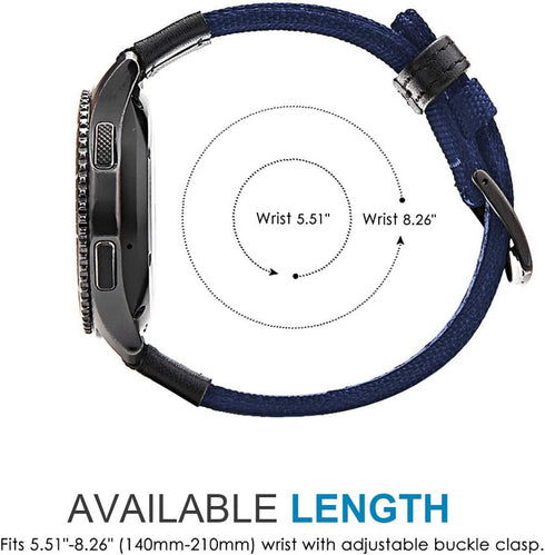 Maxjoy for Galaxy Watch 46mm Bands, Galaxy Watch 3 45mm Band, Gear S3 Frontier Bands, Men Nylon 22mm Quick Release Replacement Strap Compatible wi...