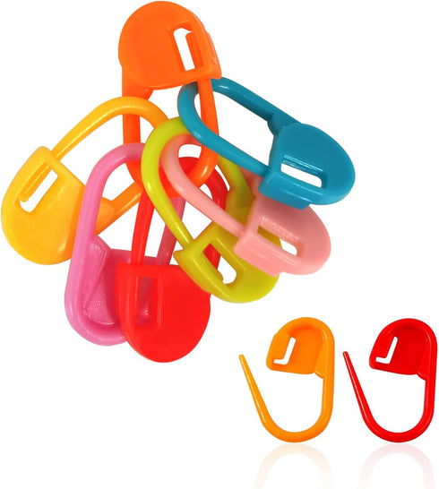 GIRLOOKA 150 Pieces Knitting Crochet Locking Stitch Markers Colorful Knitting Crochet Locking Needle Clip Counter 10 Colors......