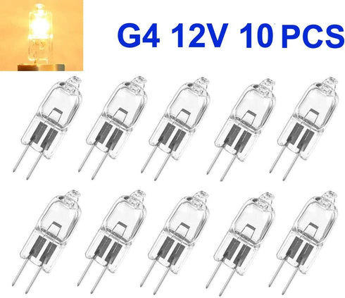 10x G4 12V 5W Light Bulb Replacement JC 2 Pin Base Halogen Kitchen Table Pendant Lamp 12 Volt 5W Warm White Landscape Desk Lighting...