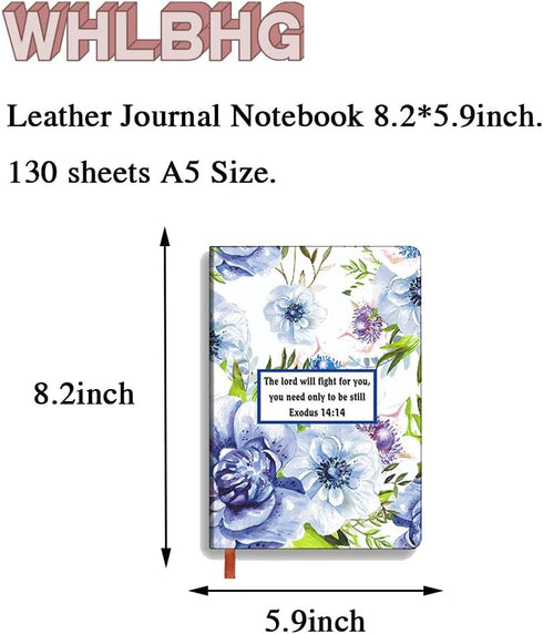 Christian Gift Bible Verse Leather Journal for Women A5 Hardcover Lined Notebook Prayer Faith Religious Gift Inspirational Friendship Gift Motivat...