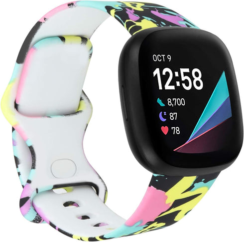 honecumi Compatible with Fitbit Versa 4 Watch Bands for Women Silicone, Bands for Fitbit Versa 3/ Fitbit Sense/Fitbit Sense 2 Smart Watch Replacem...