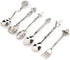 Fdit 6Pcs/Set Vintage Carved Coffee Spoon Teaspoon Retro Zinc Alloy Dessert Coffee Tableware Spoons Cutlery Kitchen(Silver)...