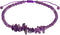 Jewever Natural Amethyst Anklet Bracelets for Women Tumbled Chips Crystals Anklet Adjustable Handmade Reiki Gemstones Beach Foot Jewelry...