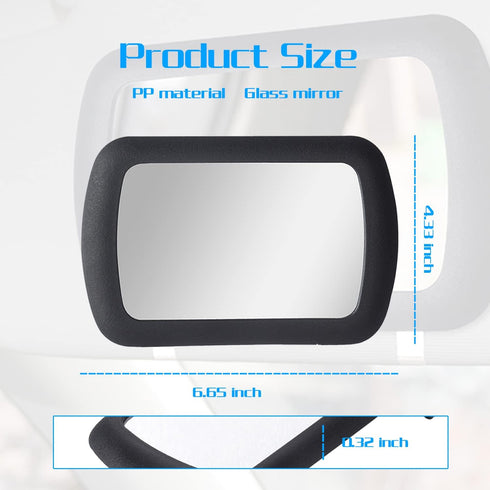 1 PC Car Sunshade Mirror Clip Vanity Mirror, Car Portable Vanity Mirror, Luxury Sunglasses Car Accessories, Universal for Anywhere (6.65"x4.33"/16...