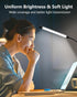 JHD LED Desk Lamp with Clamp - Adjustable 3 Modes, 10 Brightness Levels, USB Eye Caring Flexible Gooseneck Desk Light, Perfect for Home Office, Do...