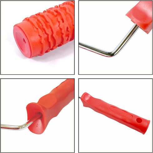7'' Patterned Paint Roller for Wall Decoration Classic Brick Embossing Texture Rubber Roller Decorative Household DIY Paint Art Tool for Wall Deco...
