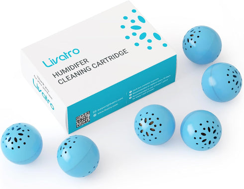Humidifier Cleaner – Fight Humidifier Mold and Bacteria with Humidifier Cleaning Ball, Prevents Hard Water Build-Up, Eliminates White Dust, Remove...