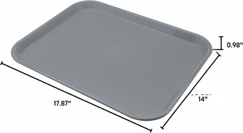 Carlisle FoodService Products Cafe Plastic Fast Food Tray, 14" x 18", Chocolate...